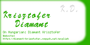 krisztofer diamant business card